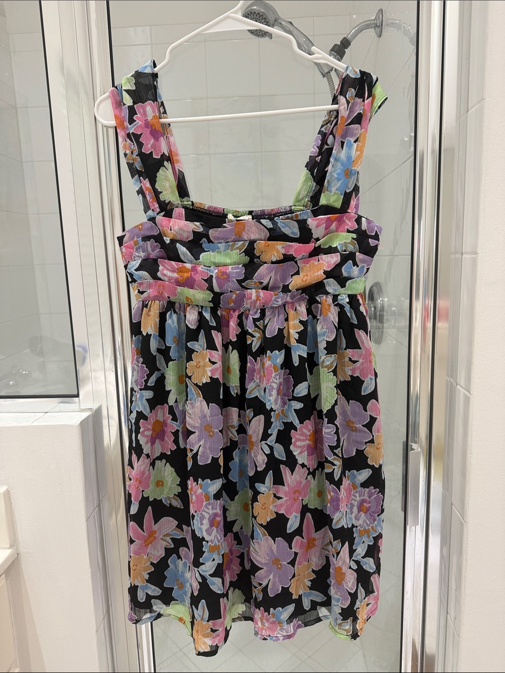 Promesa Beaming Blossoms Floral Chiffon Mini Dress - Picture 4 of 8